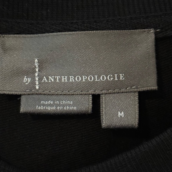 Anthropologie Black Top w/ Sheer Sleeves Sz M Women’s - Picture 2 of 3